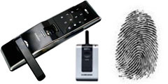 Врезной электронный биометрический замок Samsung Ezon SHS-5230 доставка и установка по Киеву и обл.